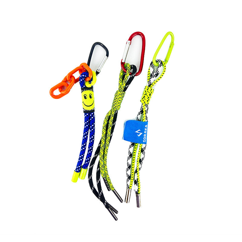 Wholesale 10PCS Fluorescent Green Nylon Lanyard Keychains